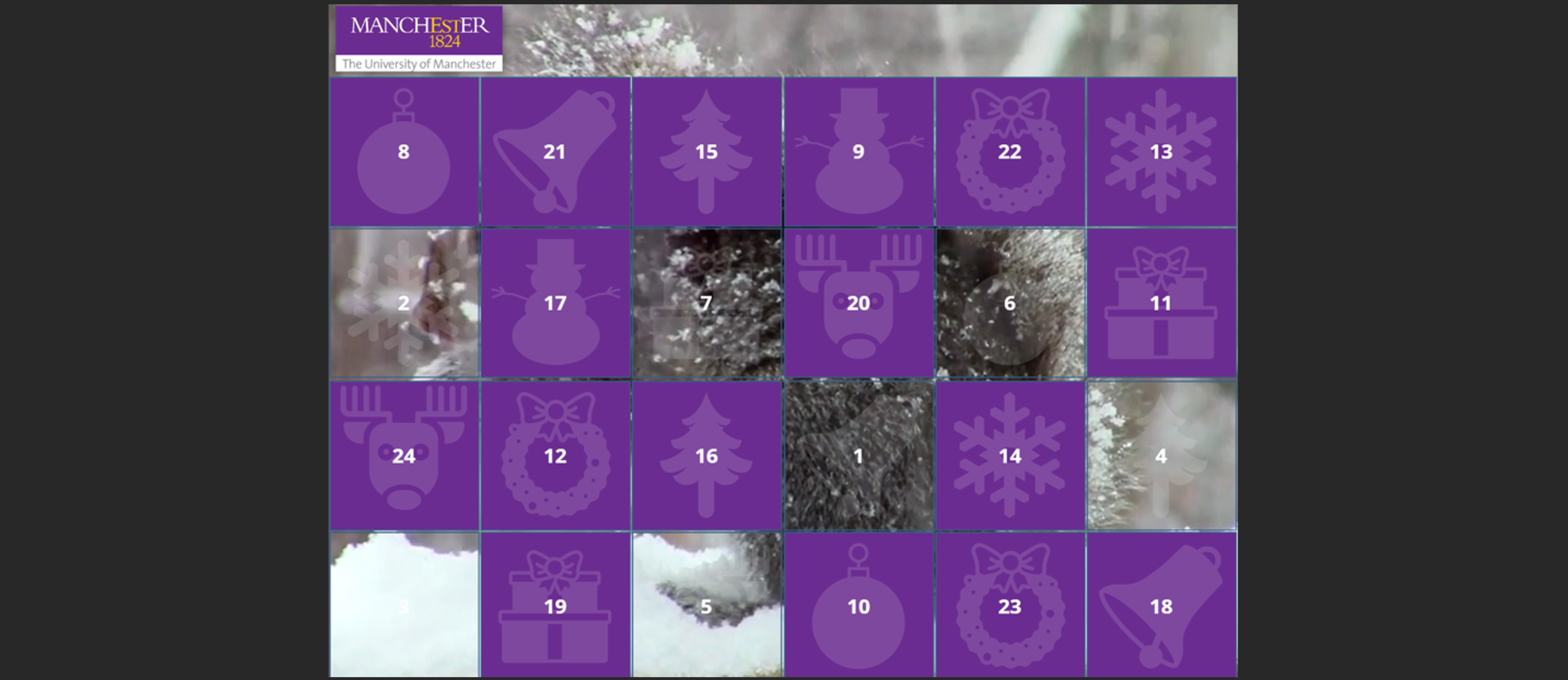 Interactive advent calendar showing LinkedIn Learning challenges.